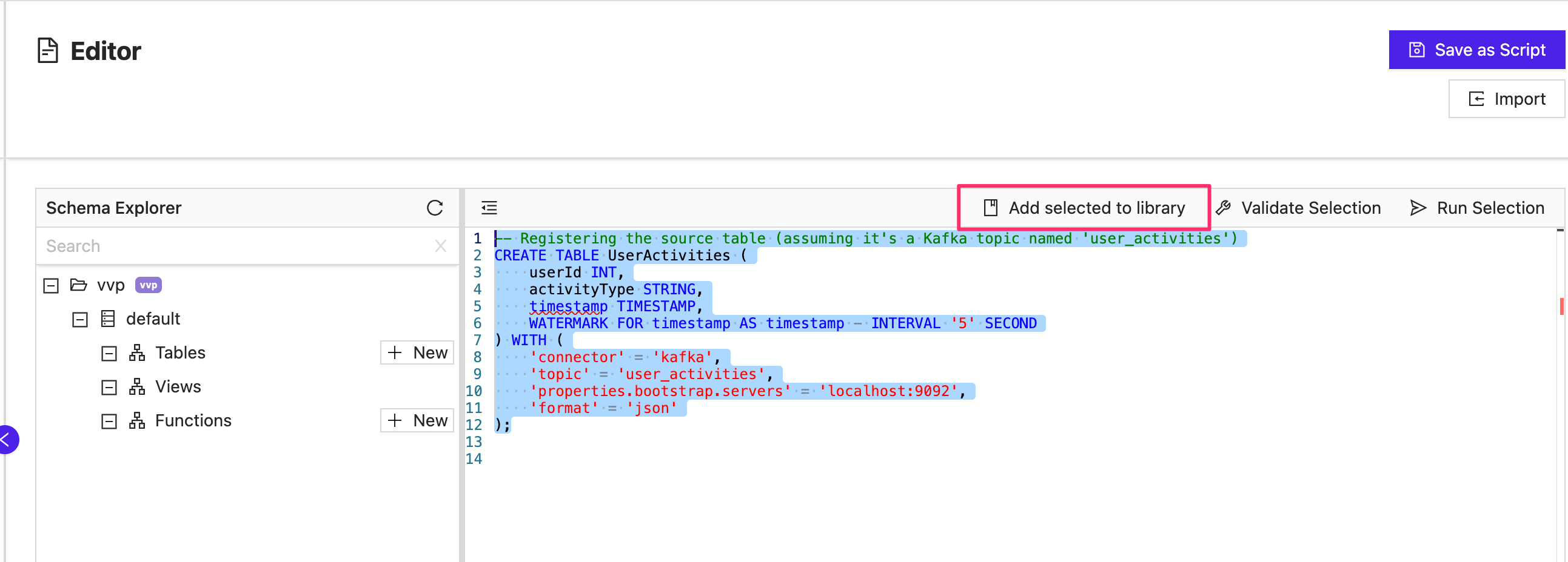 Add Selected to Library